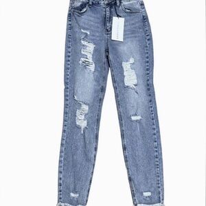 Tinseltown Ripped Denim Skinny Jeans